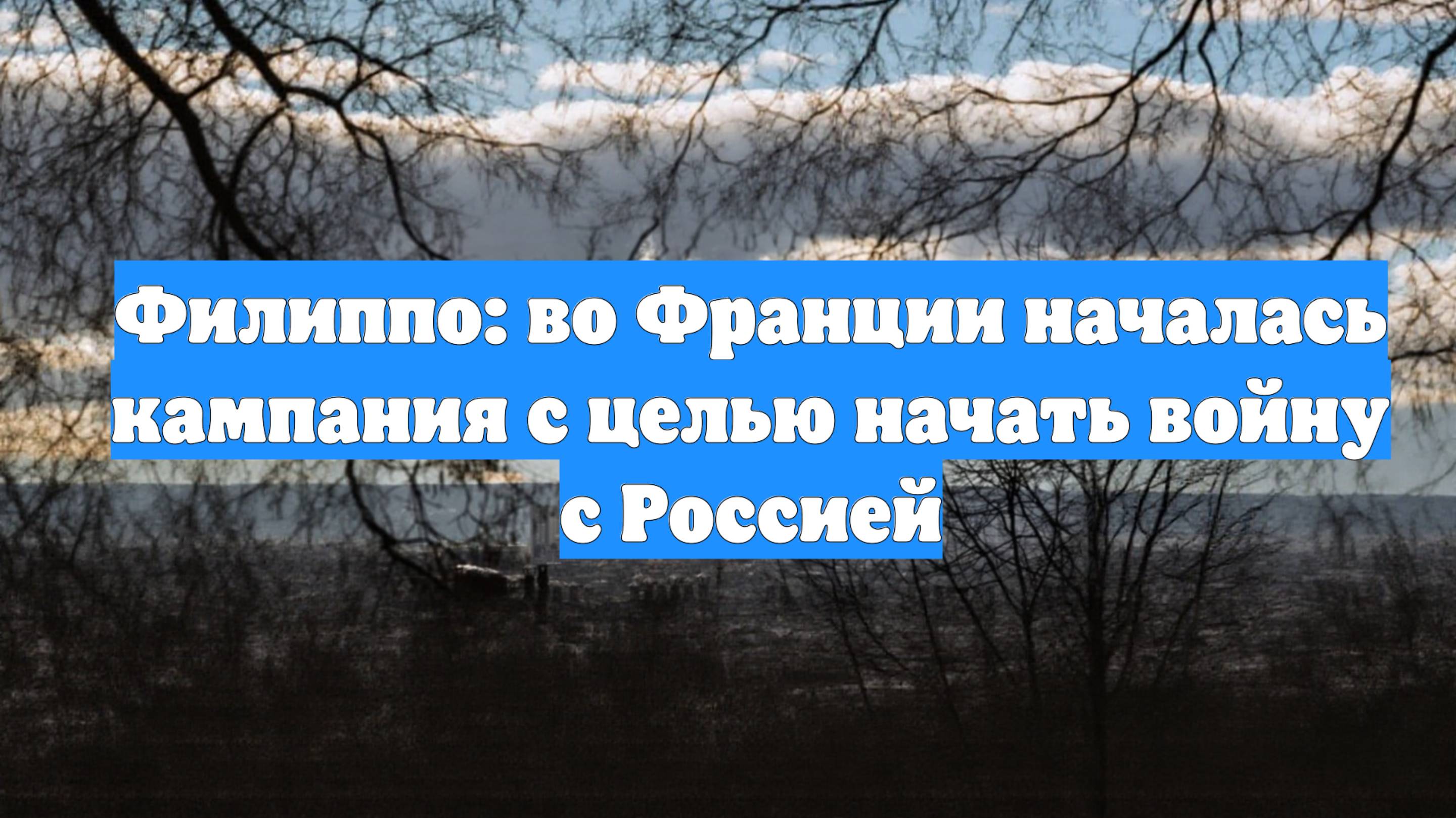 Филиппо: во Франции началась кампания с целью начать войну с Россией