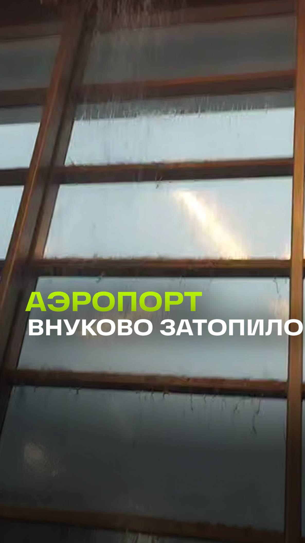Тропические дожди: аэропорт Внуково под водой