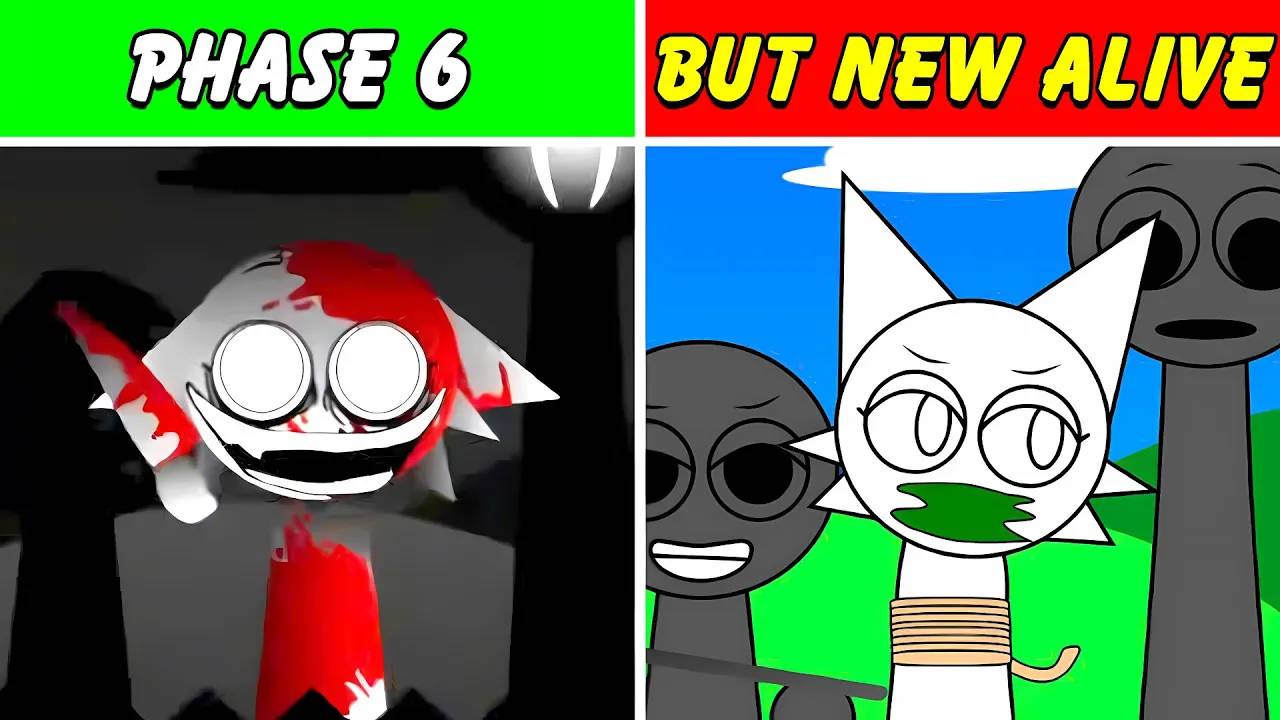 Incredibox Sprunki_ Спрунки - НОВАЯ окончательная фаза 6, но НОВАЯ жизнь (Новый мод)