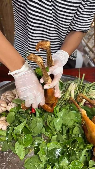 Удивительная готовка курицы с банановыми цветами