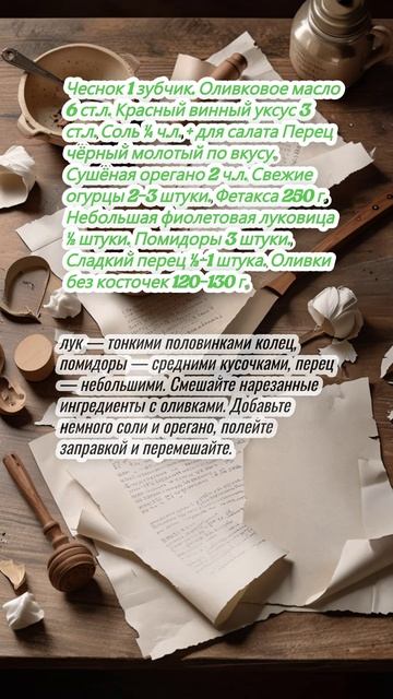 "Греческий салат с фетаксой".