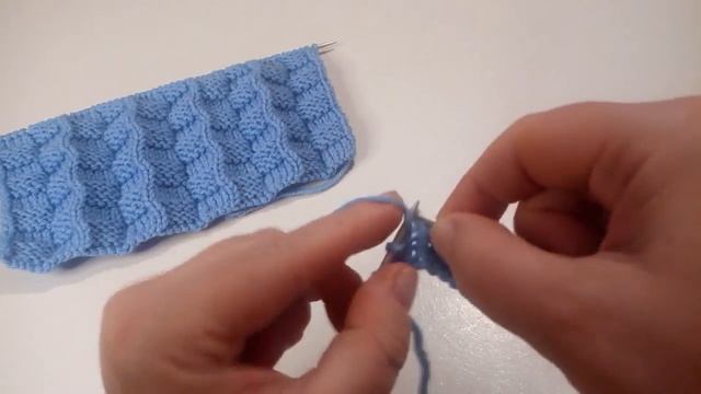 ЛËГКИЙ ОБЪËМНЫЙ ДВУХСТОРОННИЙ УЗОР СПИЦАМИ 3D