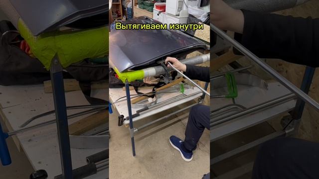 Правка двери без покраски и шпаклевки часть2 #ремонт #автомобили #сервис #automobile