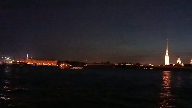 Ночной город,вид с Невы