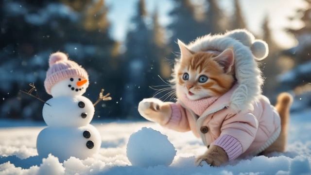 ❄️Котенок отправляется в поход на Аляску ✈️🏕️
