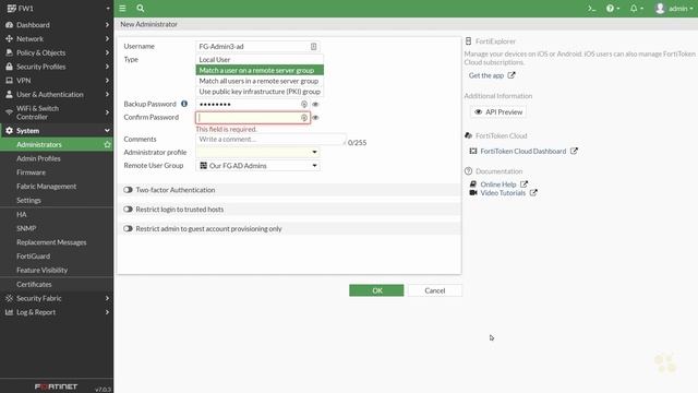 Remote Server Admin Authentication - Fortinet NSE 4 - FortiOS 7.x _ CBT Nuggets