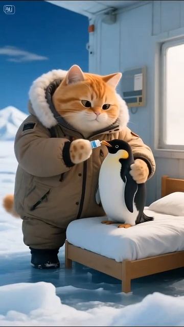 Рыжий котик из нейросети и его жизнь на Севере