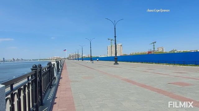 Река Амур, набережная Благовещенска - июнь 2022г
