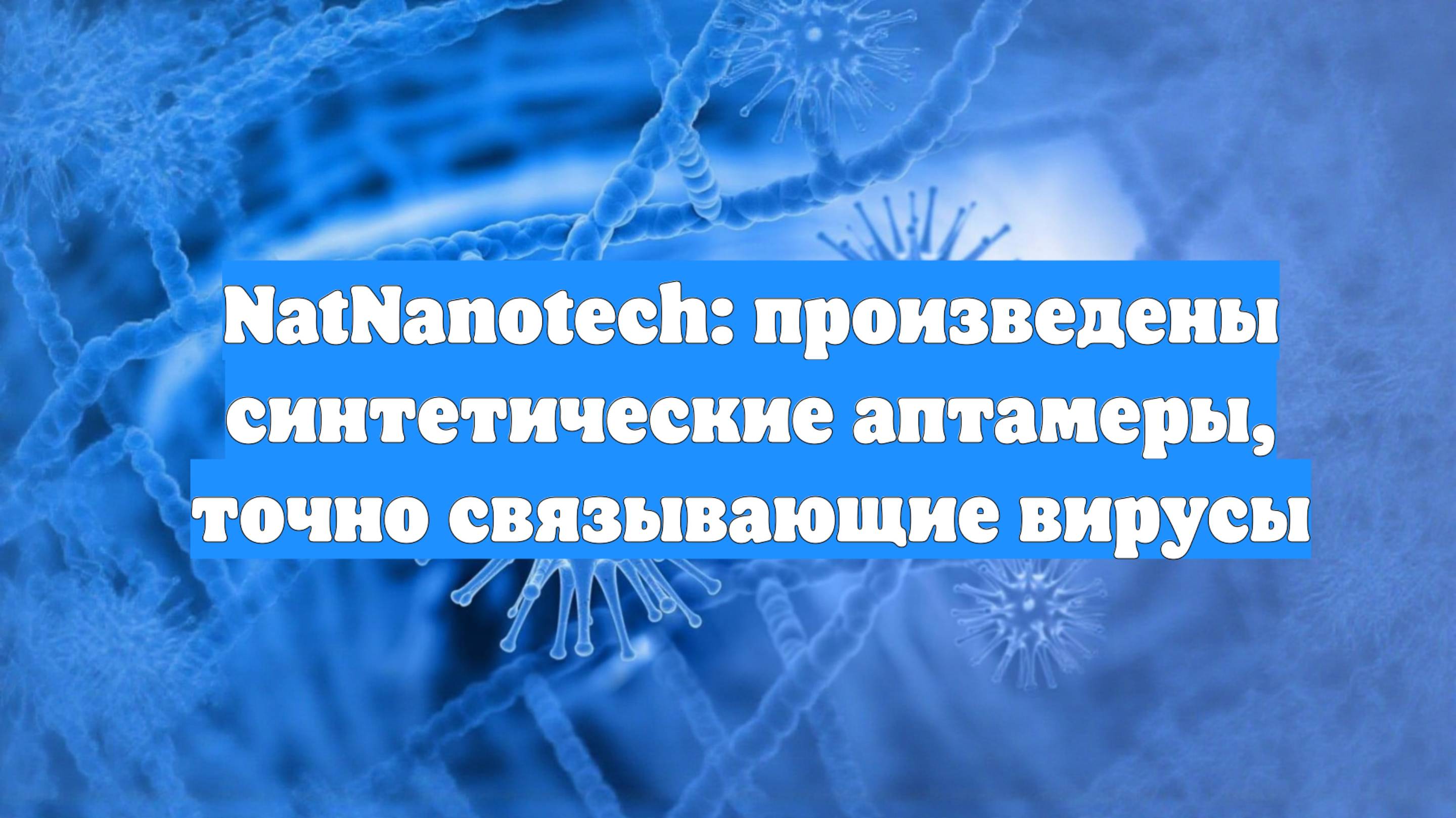 NatNanotech: произведены синтетические аптамеры, точно связывающие вирусы
