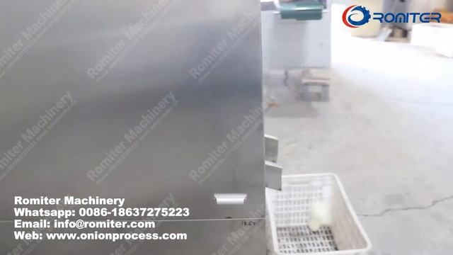 Автоматическая машина для очистки и резки корней лука