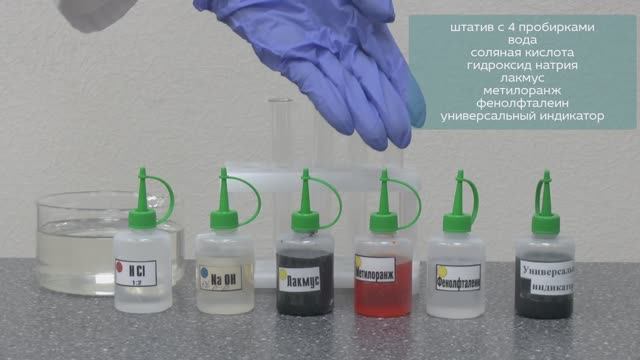 09. Исследование растворов кислот и щелочей с помощью индикаторов