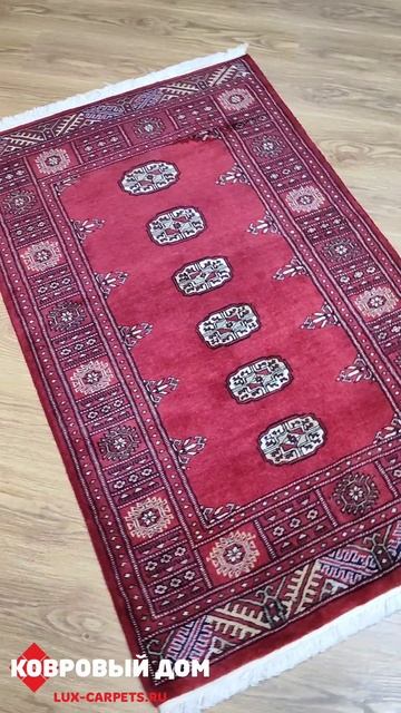 Ковер шерстяной ручной работы 0,94х1,53 Pakistan Jaldar Bokhara Excl. Red