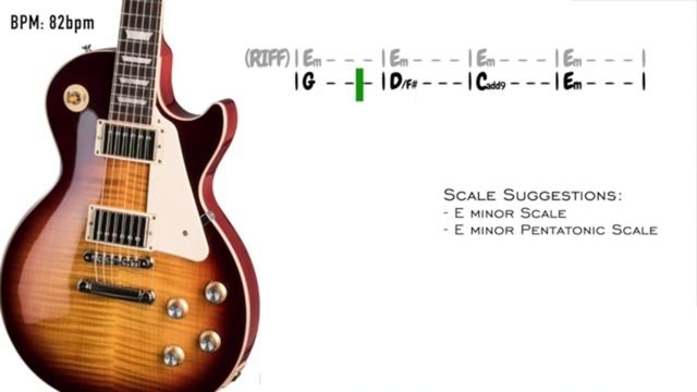 Anthemic Rock Backing Track in Em