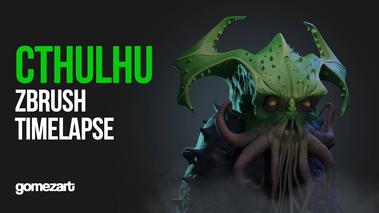 Создание Ктулху в ZBrush | Таймлапс скульптинга