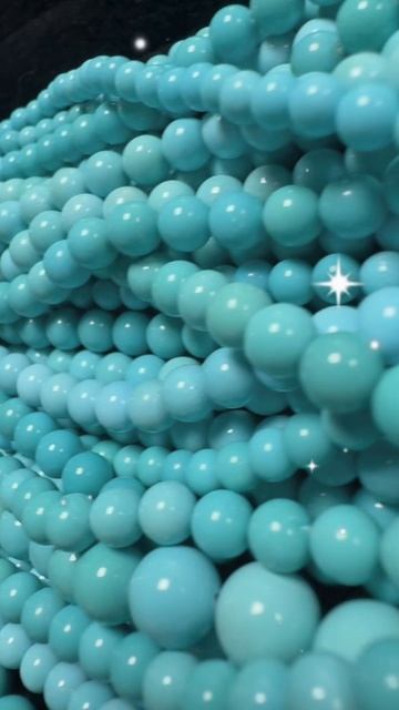 250606-2 Turquoise Bead Strand: Wrapped Deep-Sea Galaxy Around the Neck
