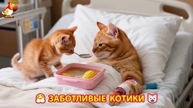 Заботливые котики спешат на помощь (62)