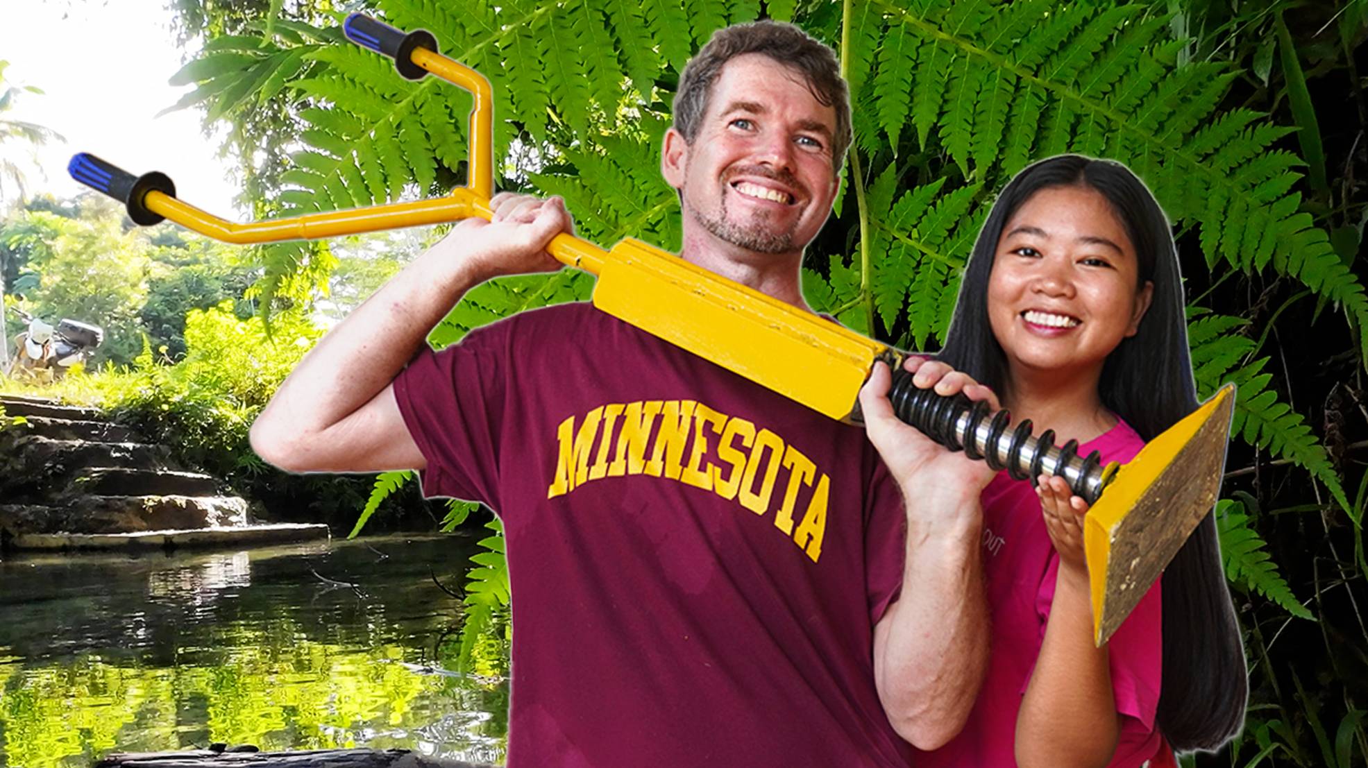 САМОДЕЛЬНАЯ ТРАМБОВКА / КУПАНИЕ В ХОЛОДНОМ ИСТОЧНИКЕ / ЖИЗНЬ НА ОСТРОВЕ / ФИЛИППИНЫ