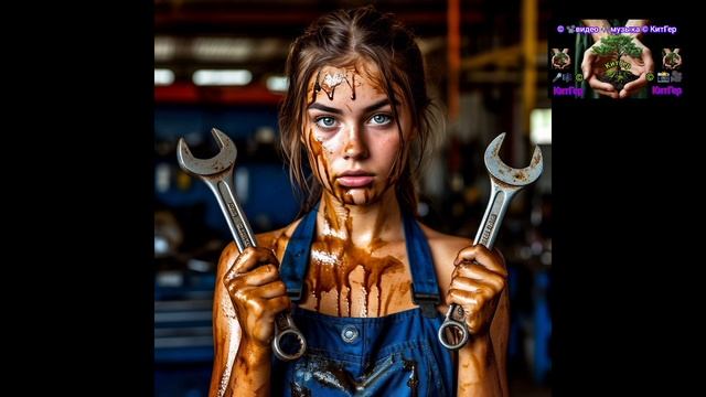 Спросили, покажи девушку автомеханика. Неужели он его так представляет настолько грязной?