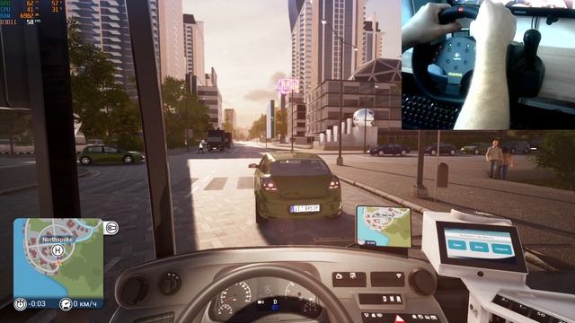 Bus Simulator 18/симулятор автобуса/logitech momo racing/rx580