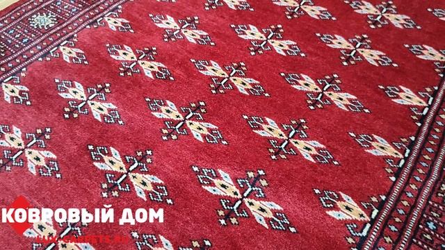 Ковер шерстяной ручной работы 0,93х1,47 Pakistan Jaldar Excl. Butterfly red