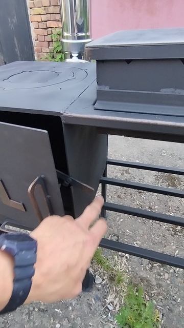 Мангал с печкой, вставка под казан.