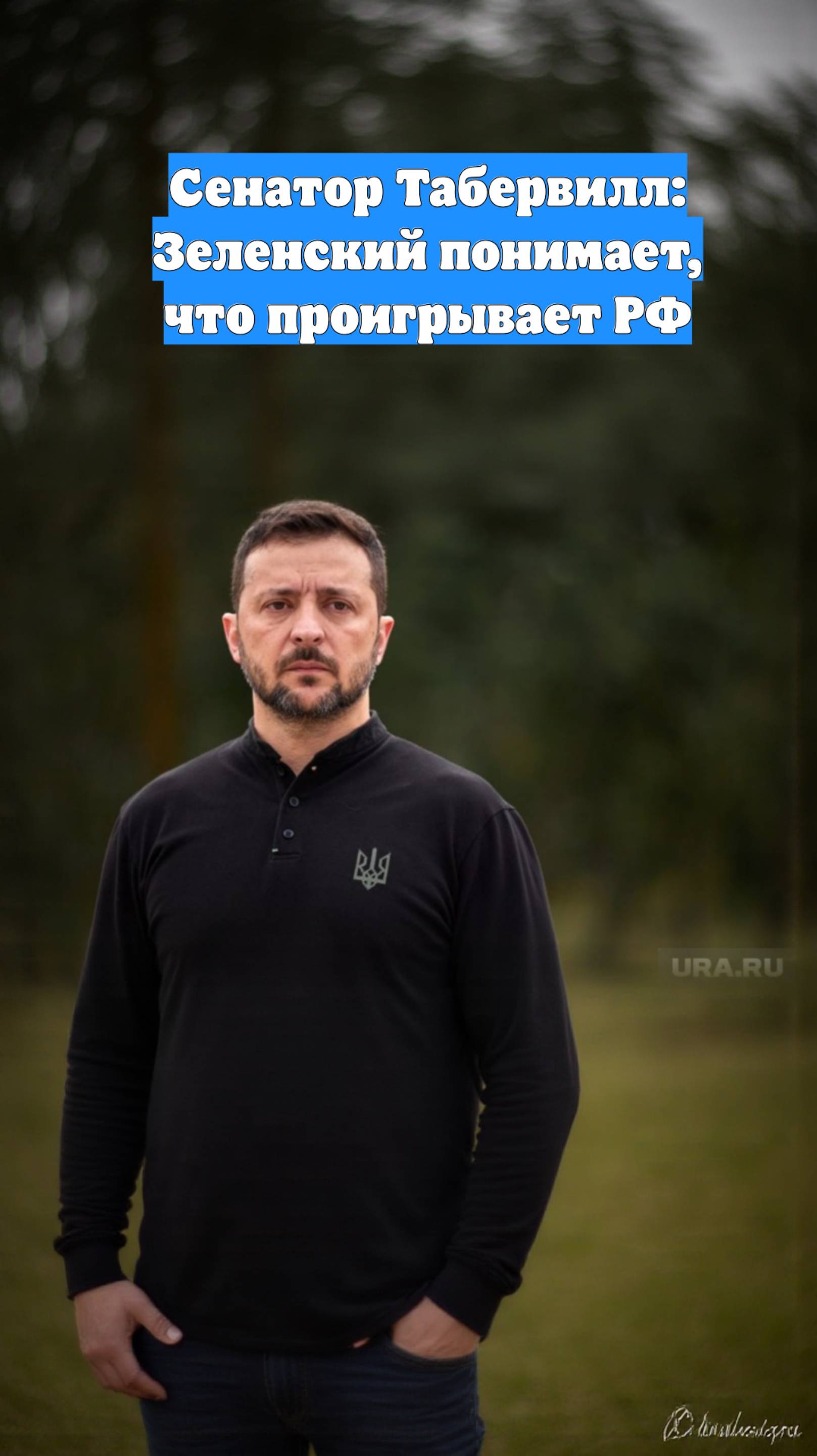 Сенатор Табервилл: Зеленский понимает, что проигрывает РФ