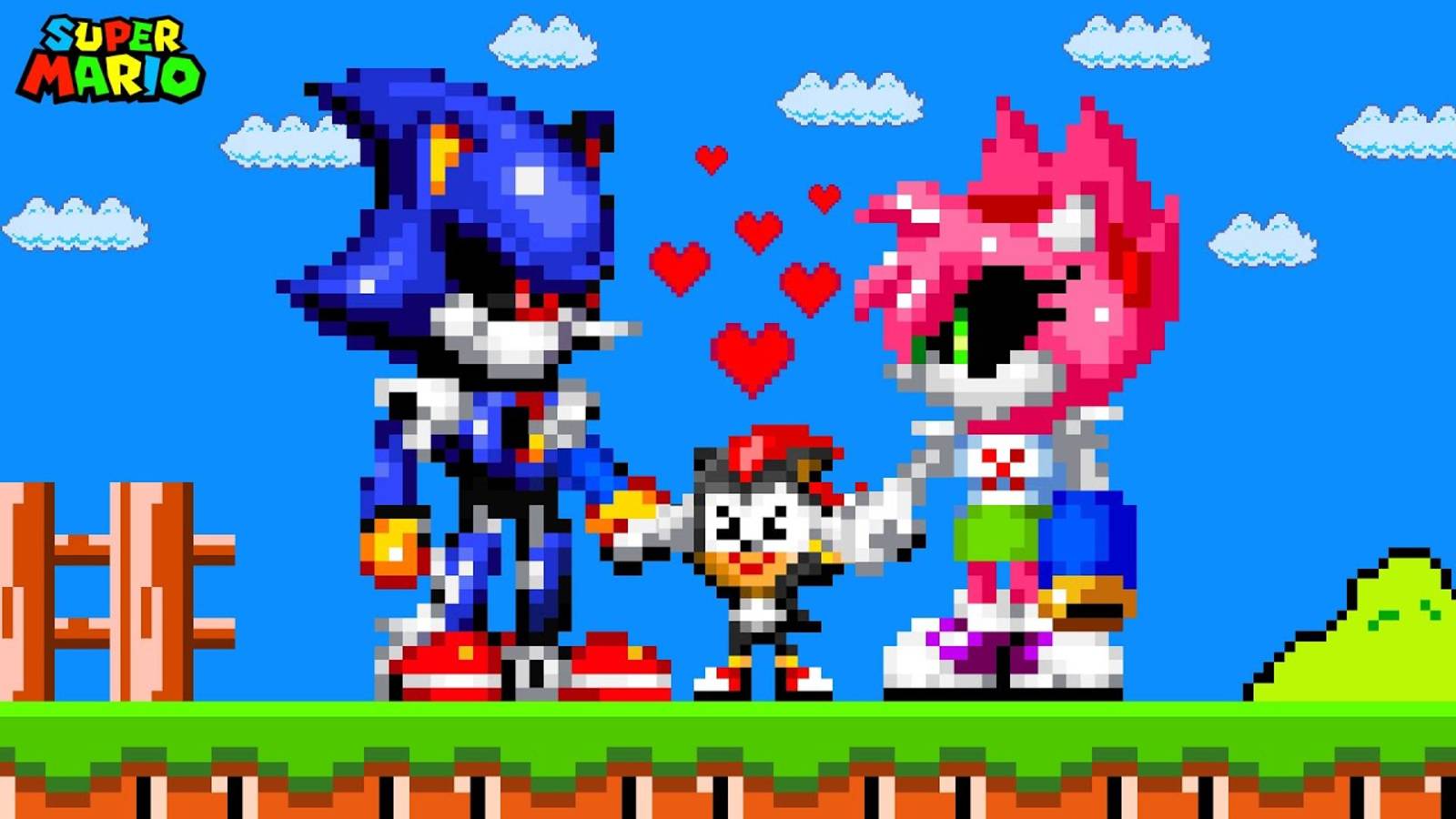 Super Mario Bros. Тайни Шэдоу был усыновлен семьей Metal Sonic