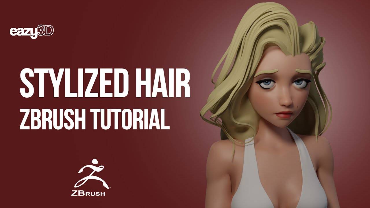 Как создать стилизованную причёску в ZBrush | Пошаговый процесс