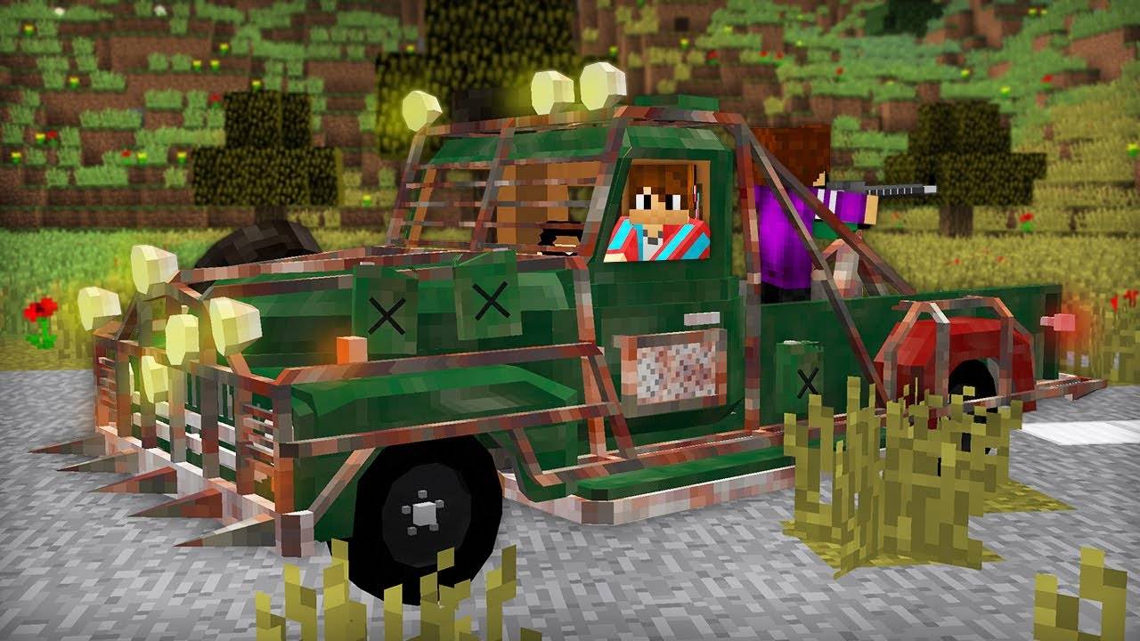 МЫ С ПИКСЕЛЕМ СОБРАЛИ МАШИНУ ДЛЯ ЗОМБИ АПОКАЛИПСИСА В МАЙНКРАФТ Компот Minecraft