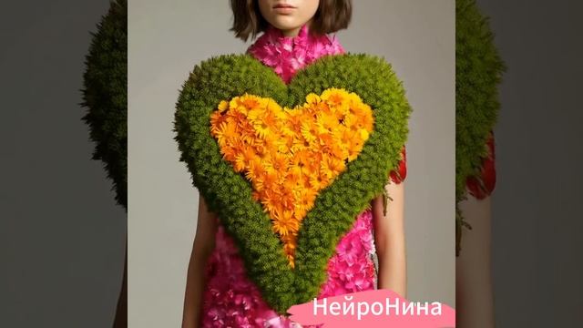Сердце из цветов