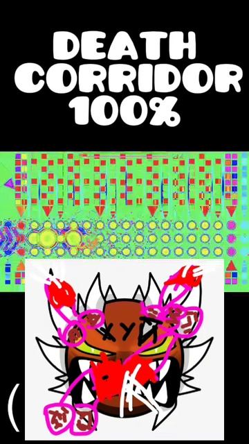 GEOMETRY DASH SIGMA MOMENT - DEATH CORRIDOR 100% 😱🥵🥶 #gd #geometrydash #pro #impossible #shorts