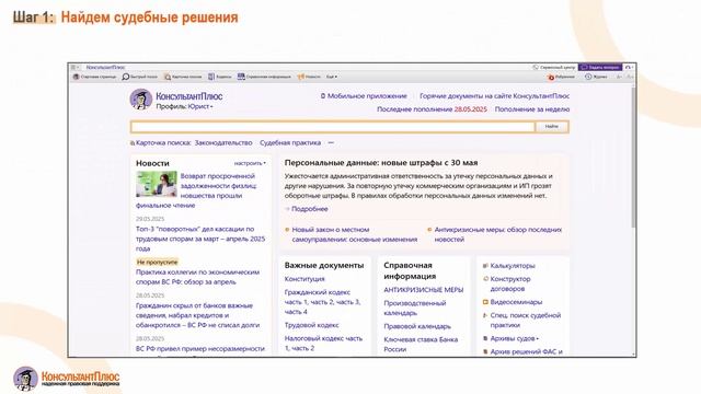 Как найти судебную практику с конкретным исходом спора