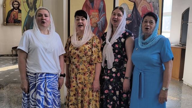 Тропарь Пятидесятницы. Регент Елена Борисова. Петропавловский храм г.Пензы.