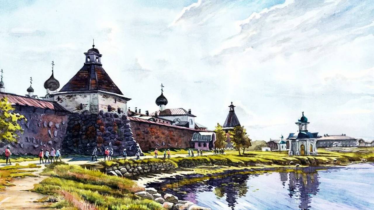 Лето в акварелях художника Николая Солодова