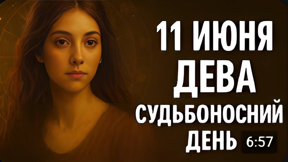 11.06.2025 судьбоносный день. Дева