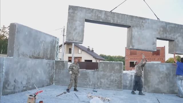 Свой теплый дом быстро и легко из больших блоков. Пошаговый процесс строительства