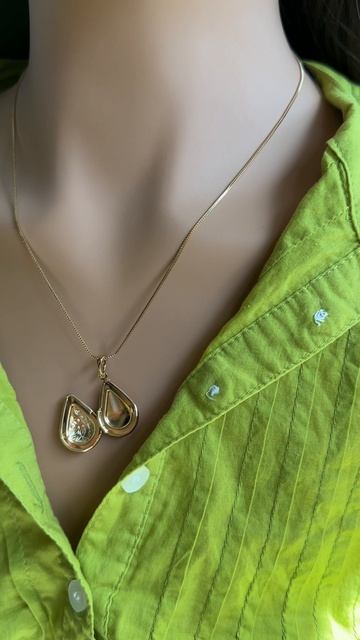 Открывающийся медальон "Капля с розами" на цепочке 50 см., Xuping Jewelry