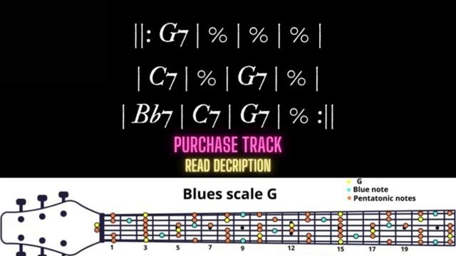 Funky Straight Blues  Backing Track in G