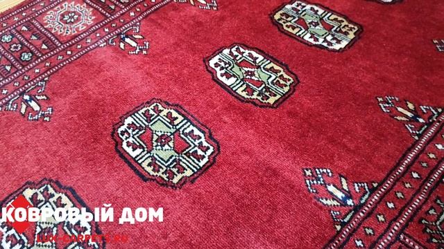 Ковер шерстяной ручной работы 0,94х1,53 Pakistan Jaldar Bokhara Excl. Red