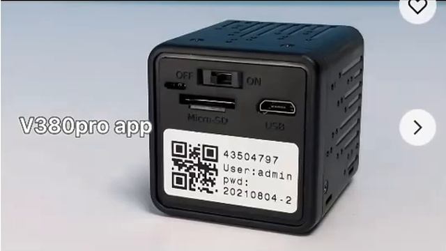 маленькая камера v360, AS02, mitti kamera, v360pro dasturida ishlaydi