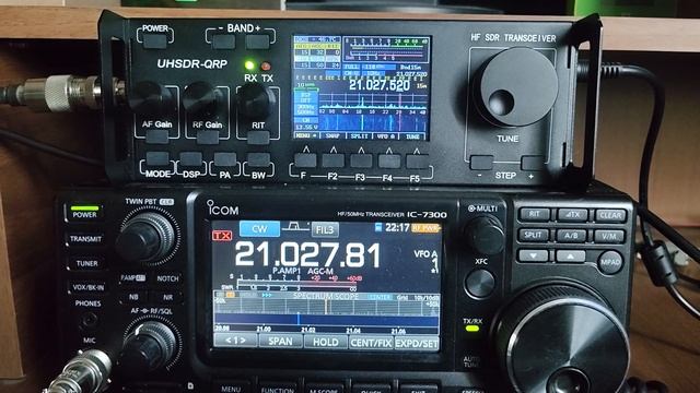 M0NKA (UHSDR-QRP) vs IC-7300. 
Часть 2. 
CW, очень слабый уровень, на грани разбираемости.