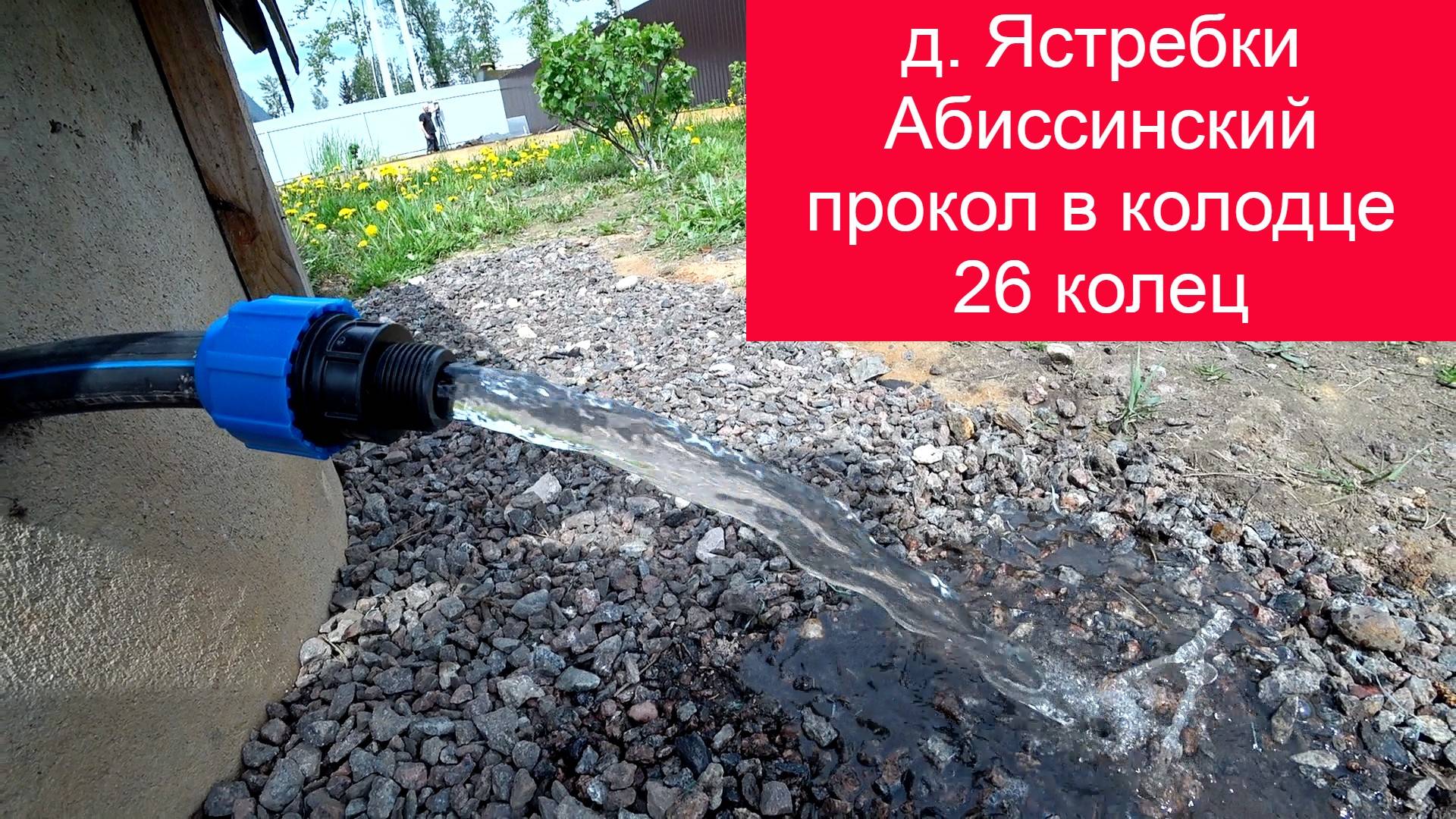 д. Ястребки Абиссинский прокол в колодце 26 колец