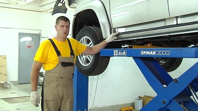 УАЗ ПАТРИОТ Монтаж защиты порогов с алюминиевой накладкой