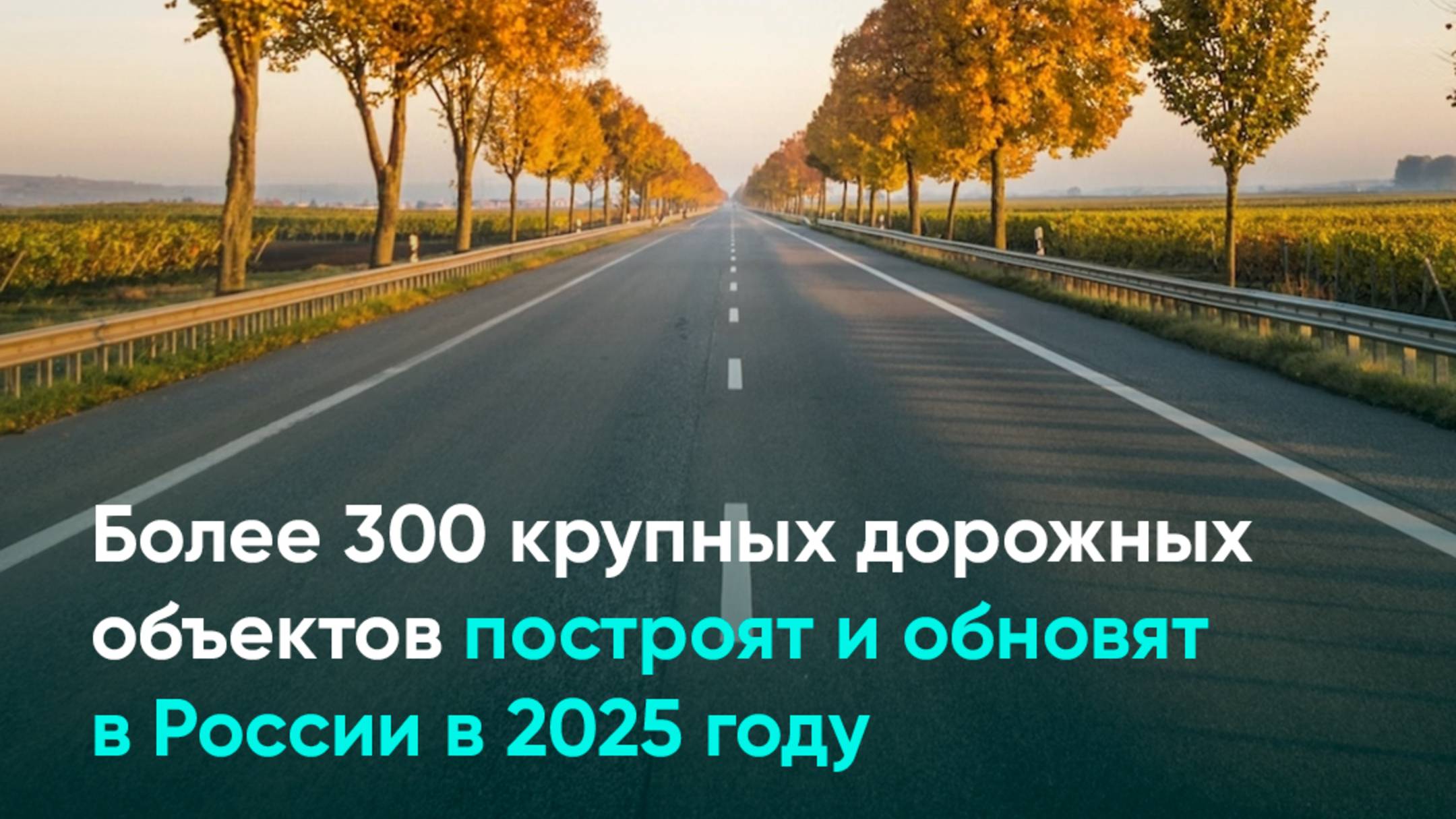 Более 300 крупных дорожных объектов построят и обновят в России в 2025 году