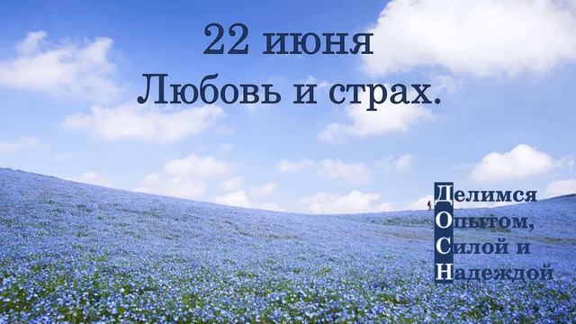 22 июня. Любовь и страх.