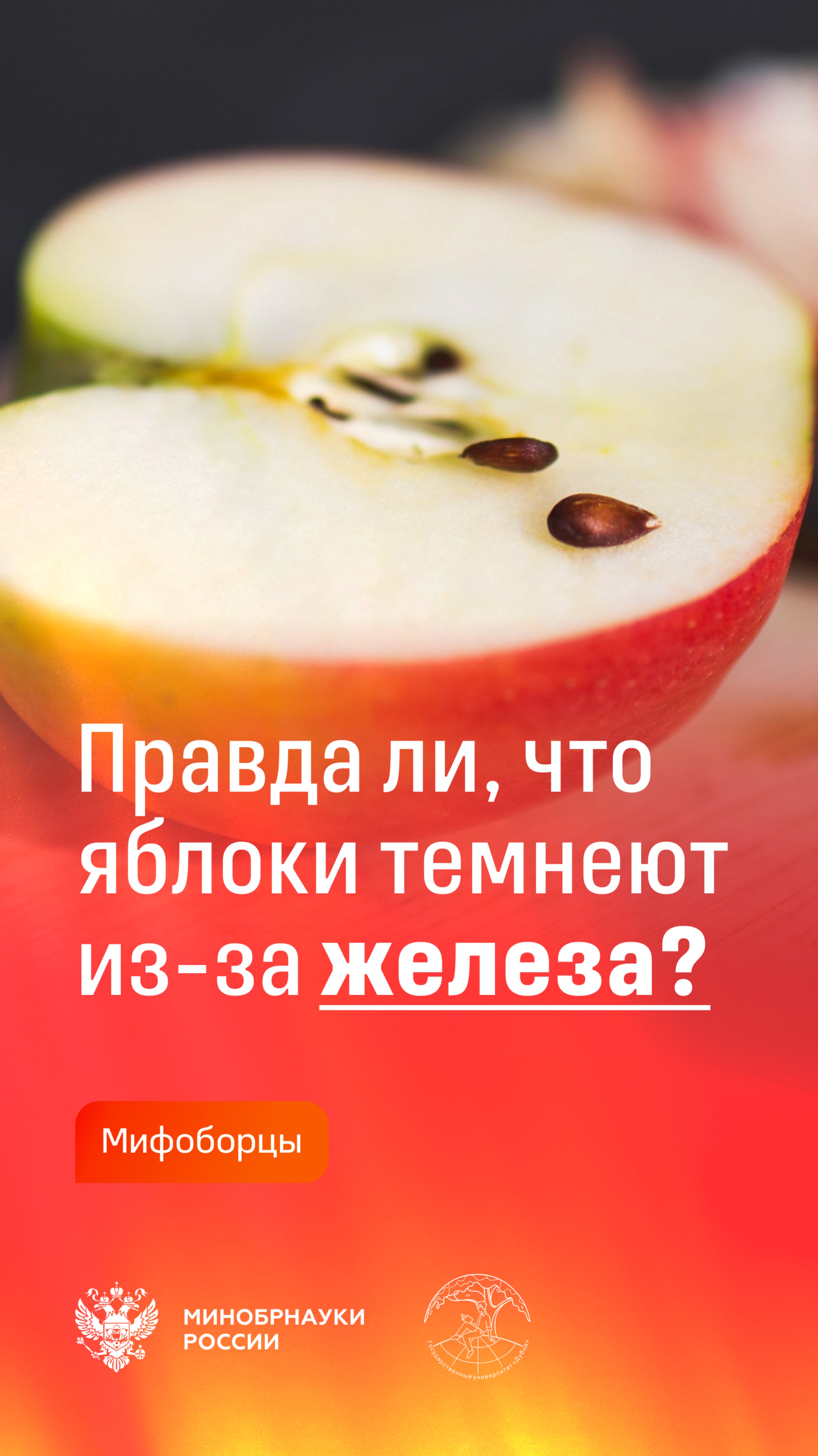 Правда ли, что яблоки темнеют из-за железа?