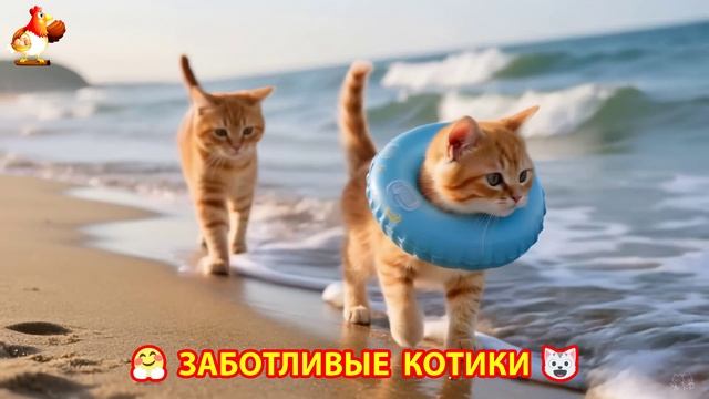 Заботливые котики спешат на помощь (60)