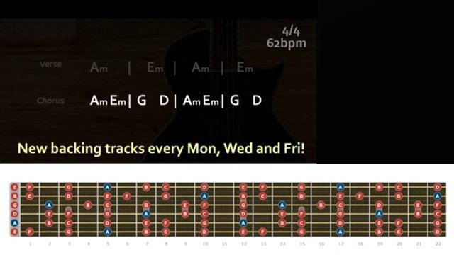 Cool Haunting Melodic RockBacking Track in Am