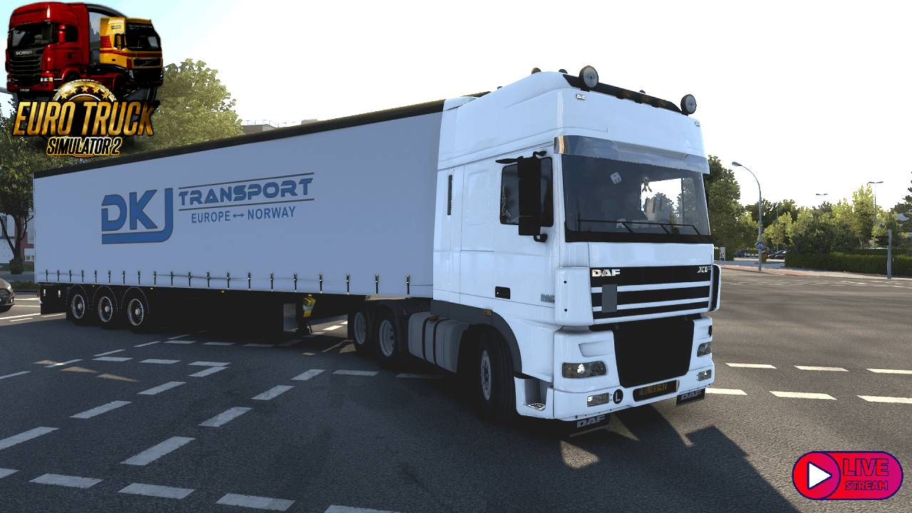 🔴 ETS 2 НА ГРУЗОВИКЕ DAF XF 95, Германия - Дания, перевозка опасного груза !!!