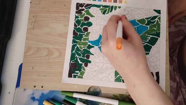 рисую картину по номерам.